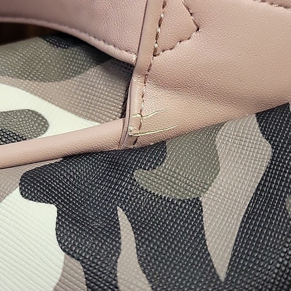 Guess Camo Pink, Gray & Black Backpack with Structured Design Preloved